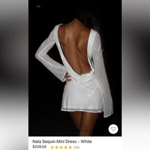 Meshki - Nala Sequin Mini Dress in White